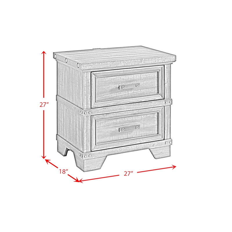 Picket House Furnishings Canyon Ridge Queen Storage 3PC Bedroom Set in Charcoal