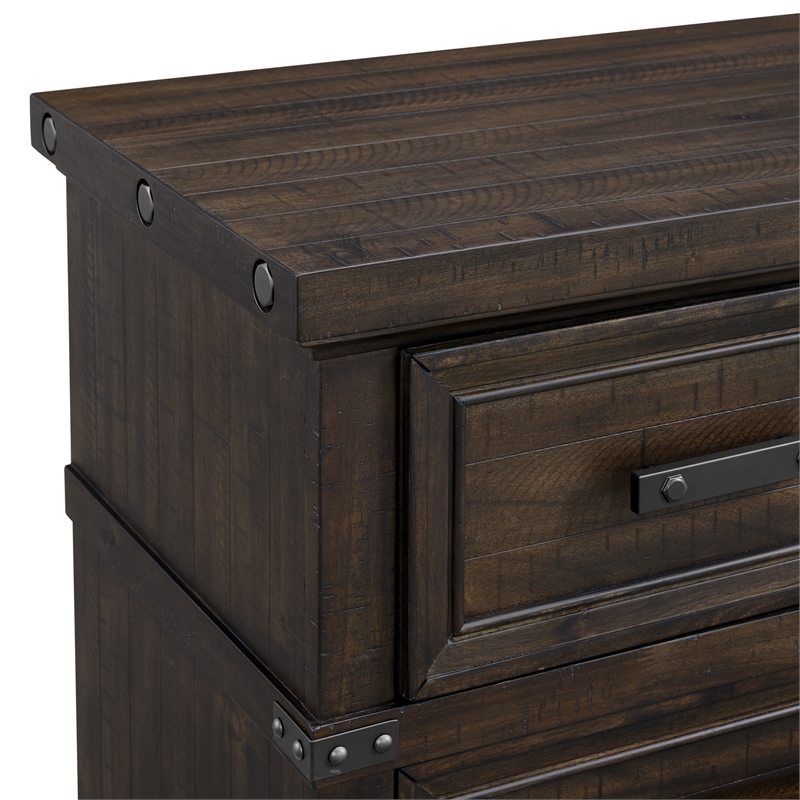 Picket House Furnishings Canyon Ridge Queen Storage 3PC Bedroom Set in Charcoal