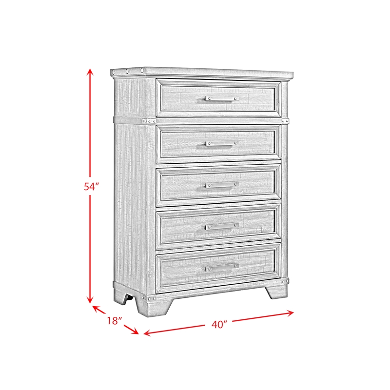 Picket House Furnishings Canyon Ridge Queen Storage 4PC Bedroom Set in Charcoal