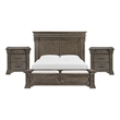 Picket House Furnishings Paterson King Storage 3PC Bedroom Set in Grey