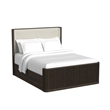 Picket House Furnishings Sutton Queen Uph 4PC Bedroom Set in Dark Brown