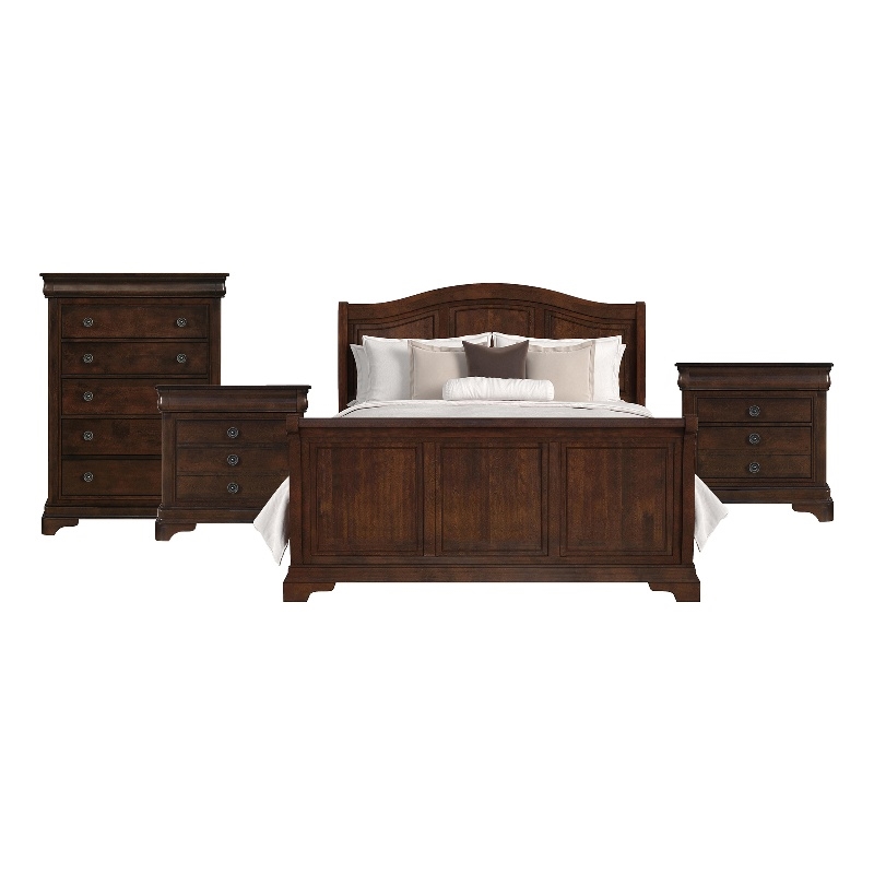 Picket House Furnishings Conley Cherry Queen Sleigh 4PC Bedroom Set