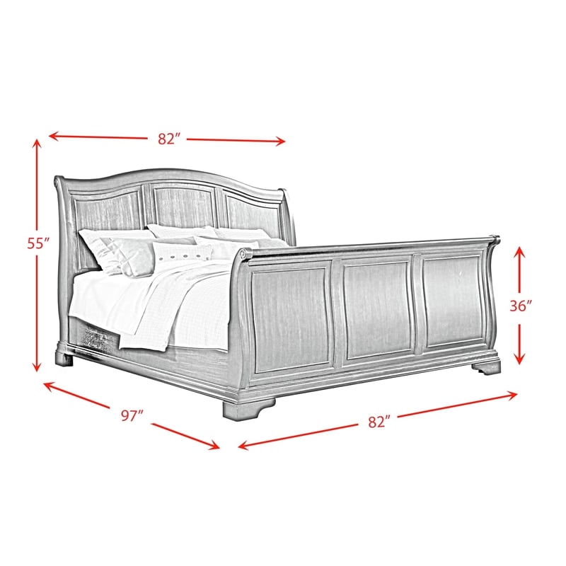 Picket House Furnishings Conley Cherry King Sleigh 4PC Bedroom Set