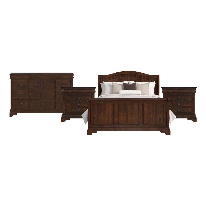 Picket House Furnishings Conley Cherry King Sleigh 4PC Bedroom Set