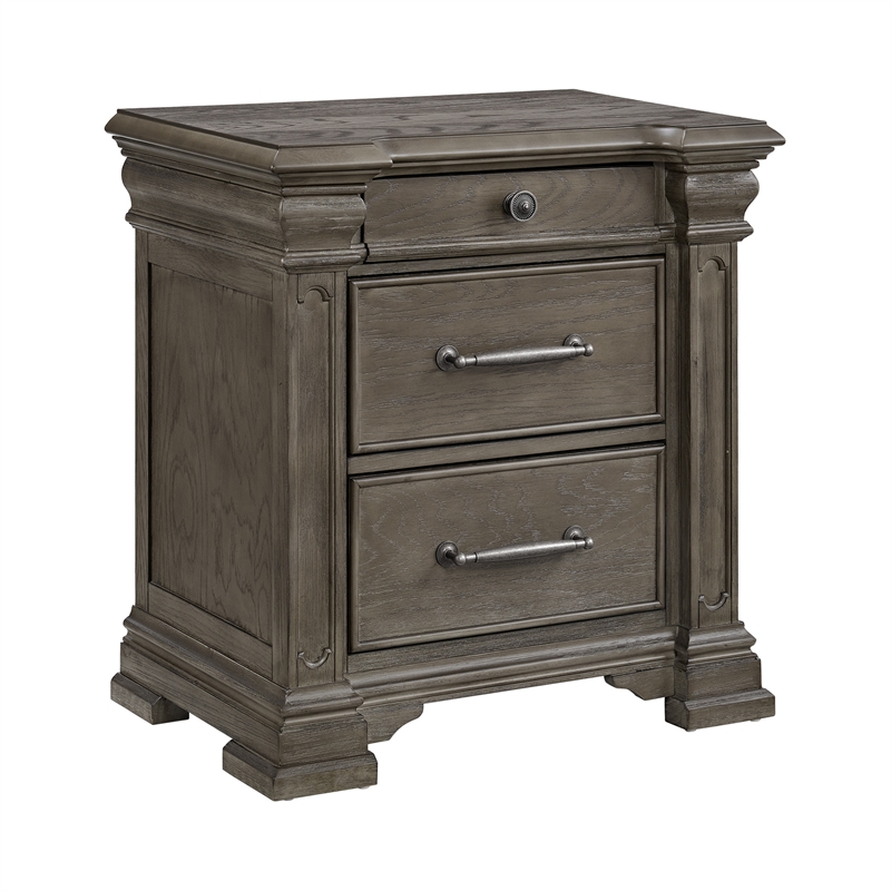 Picket House Furnishings Paterson Queen Storage 3PC Bedroom Set in Grey