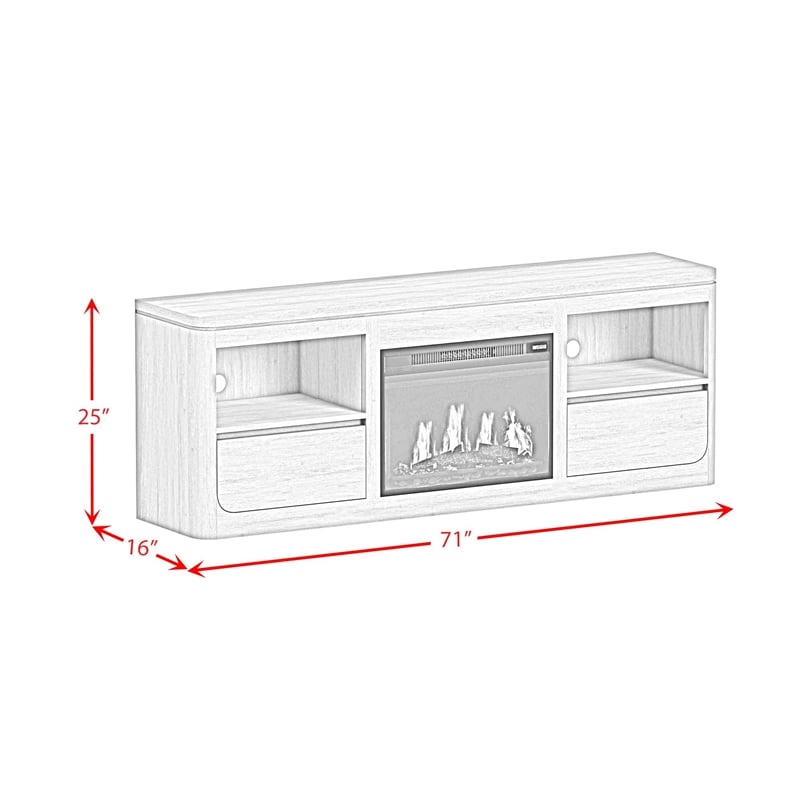Picket House Furnishings Camelot 4PC Entertainment Unit With 71