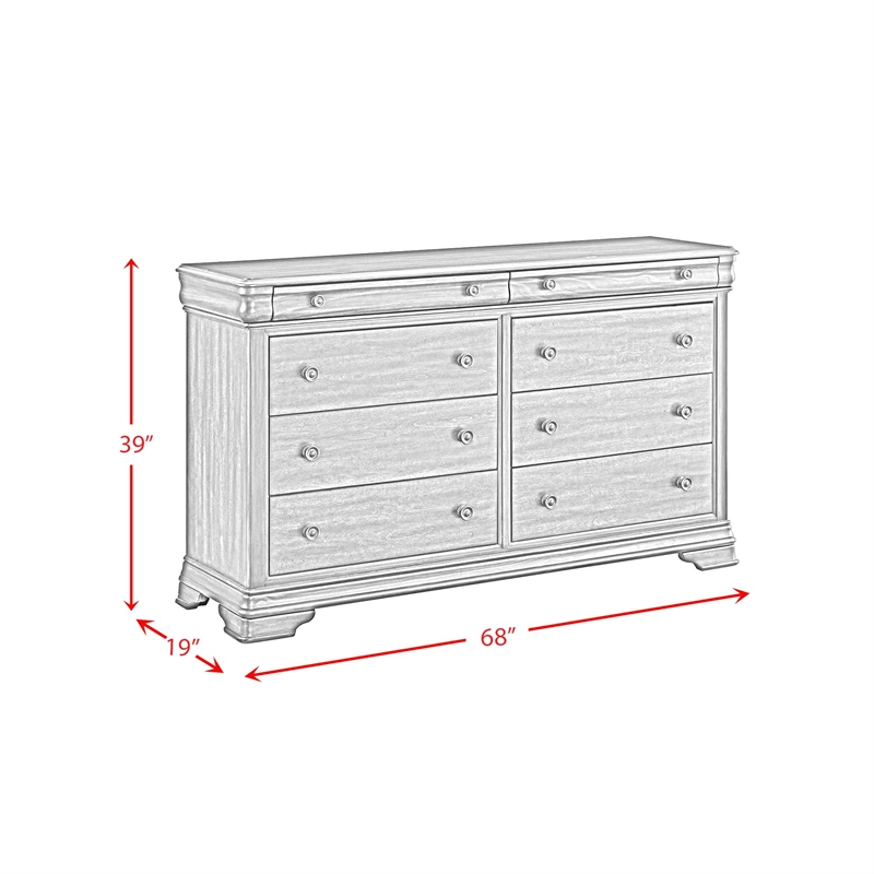 Picket House Furnishings Stark Queen 4PC Bedroom Set in Cherry