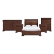Picket House Furnishings Stark Queen 5PC Bedroom Set in Cherry