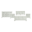 Picket House Furnishings Sumner King 4PC Bedroom Set in Antique White