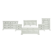 Picket House Furnishings Sumner King 5PC Bedroom Set in Antique White