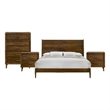 Picket House Furnishings Zuma King 4PC Bedroom Set in Walnut