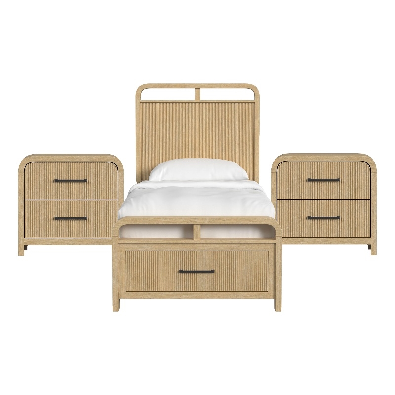 Picket House Furnishings Woodridge Twin Storage 3PC Bedroom Set in Natural