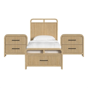 Picket House Furnishings Woodridge Twin Storage 3PC Bedroom Set in Natural