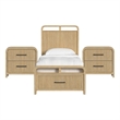Picket House Furnishings Woodridge Twin Storage 3PC Bedroom Set in Natural