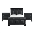 Picket House Furnishings Sumner Queen 3PC Bedroom Set in Black