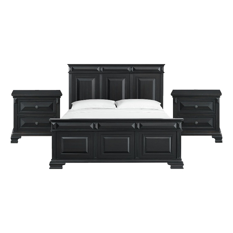 Picket House Furnishings Sumner King 3PC Bedroom Set in Black