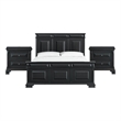 Picket House Furnishings Sumner King 3PC Bedroom Set in Black