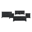 Picket House Furnishings Sumner King 4PC Bedroom Set in Black