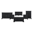 Picket House Furnishings Sumner Queen 5PC Bedroom Set in Black