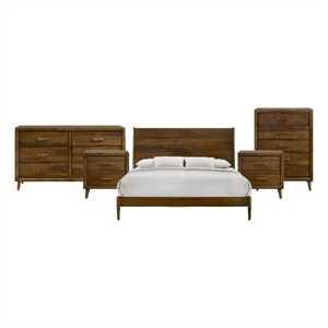 Picket House Furnishings Zuma King 5PC Bedroom Set in Walnut