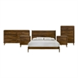Picket House Furnishings Zuma King 5PC Bedroom Set in Walnut