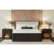 Picket House Furnishings Sutton Queen Uph 3PC Bedroom Set in Dark Brown