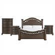 Picket House Furnishings Rosalinda King 4PC Bedroom Set in Mahogany
