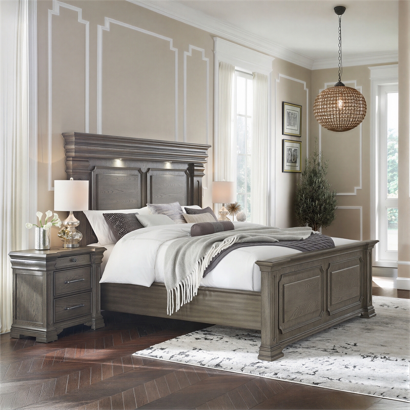 Picket House Furnishings Paterson King 3PC Bedroom Set in Grey