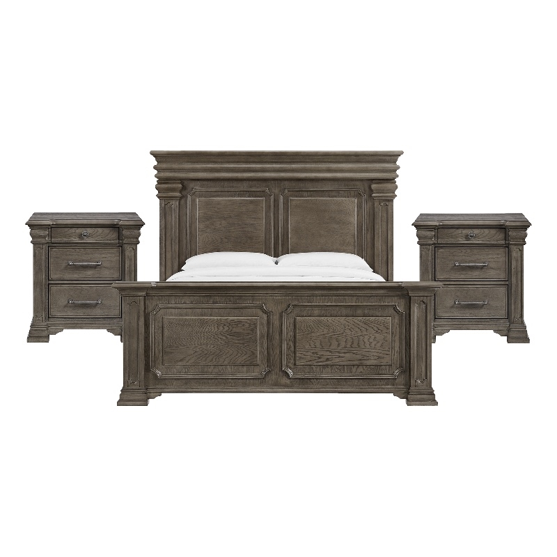 Picket House Furnishings Paterson King 3PC Bedroom Set in Grey