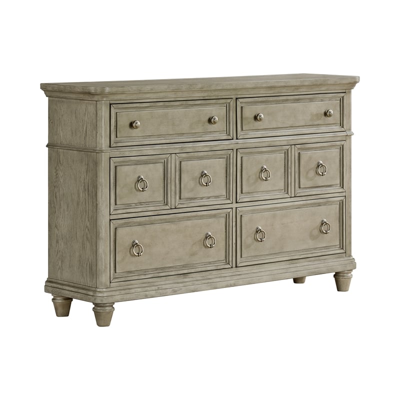 Picket House Furnishings Emiko Queen 4PC Bedroom Set in Light Grey