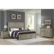 Picket House Furnishings Emiko King 4PC Bedroom Set in Light Grey