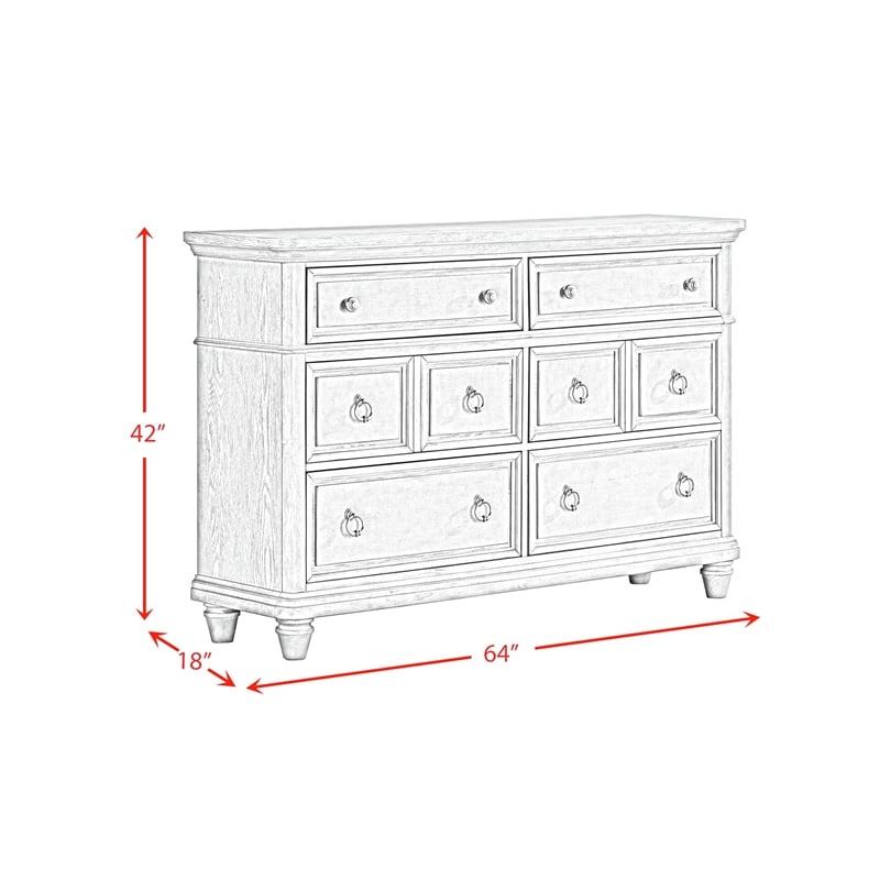 Picket House Furnishings Emiko Queen 5PC Bedroom Set in Light Grey