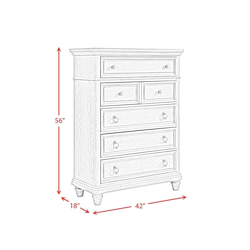 Picket House Furnishings Emiko Queen 5PC Bedroom Set in Light Grey