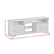 Picket House Furnishings Hyde 3PC Entertainment Unit With 71'' TV Console in Charcoal