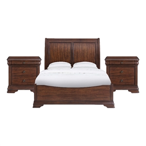 Picket House Furnishings Stark Queen 3PC Bedroom Set in Cherry