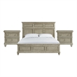 Picket House Furnishings Emiko King 3PC Bedroom Set in Light Grey