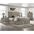 Picket House Furnishings Damen King Storage 4PC Bedroom Set in Drift Grey