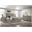 Picket House Furnishings Damen King Storage 4PC Bedroom Set in Drift Grey