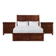 Picket House Furnishings Damen Queen Storage 3PC Bedroom Set in Rich Cherry