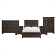 Picket House Furnishings Canyon Ridge Queen Storage 5PC Bedroom Set in Charcoal
