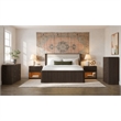 Picket House Furnishings Sutton Queen Uph 5PC Bedroom Set in Dark Brown