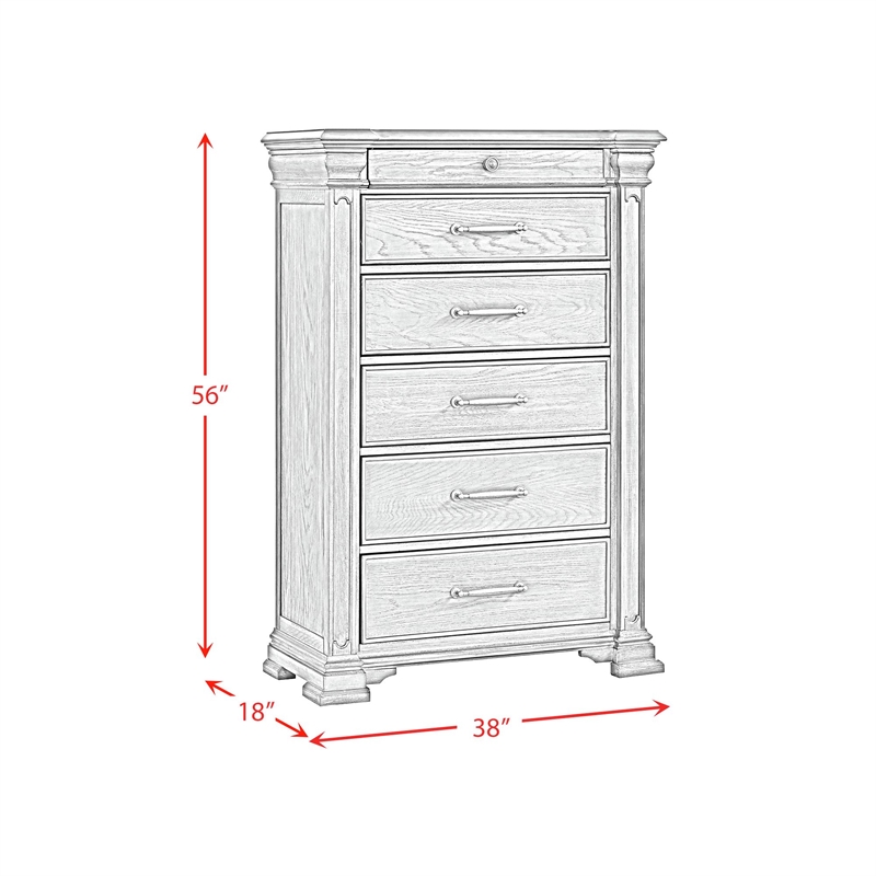 Picket House Furnishings Paterson King 5PC Bedroom Set in Grey