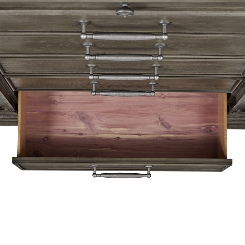 Picket House Furnishings Paterson Queen Storage 4PC Bedroom Set in Grey