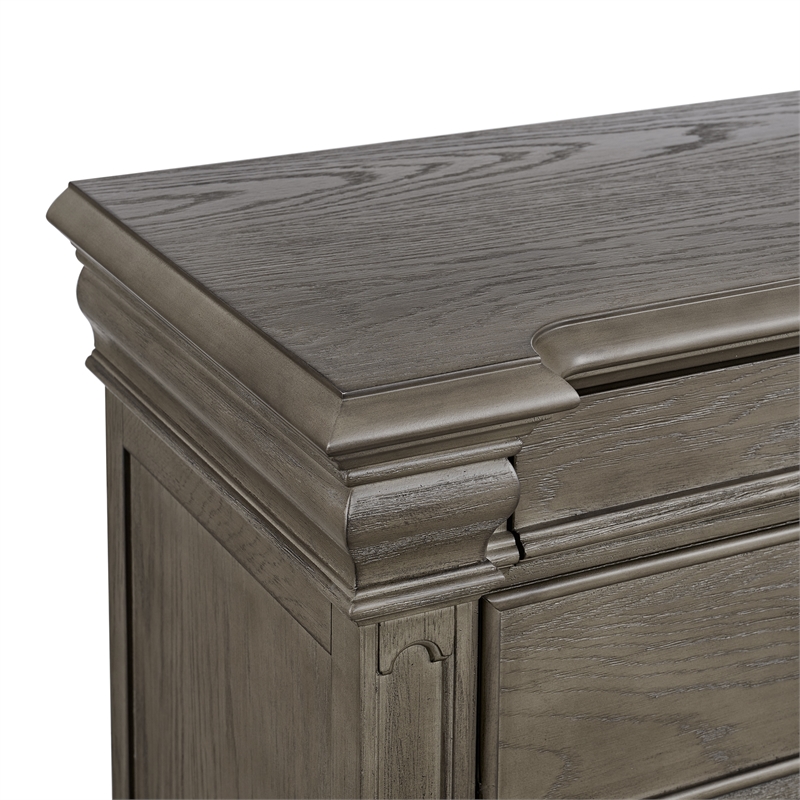 Picket House Furnishings Paterson Queen Storage 4PC Bedroom Set in Grey