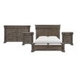 Picket House Furnishings Paterson King Storage 4PC Bedroom Set in Grey