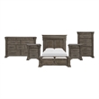 Picket House Furnishings Paterson Queen Storage 5PC Bedroom Set in Grey