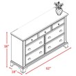 Picket House Furnishings Brinley 7 Drawer Dresser in Cherry