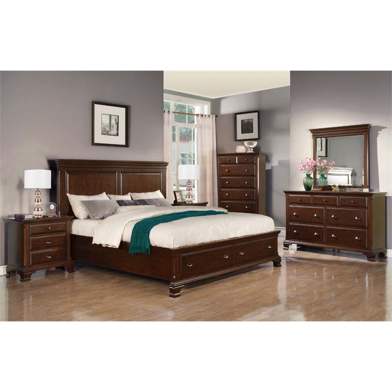 Picket House Furnishings Brinley 5 Drawer Chest in Cherry