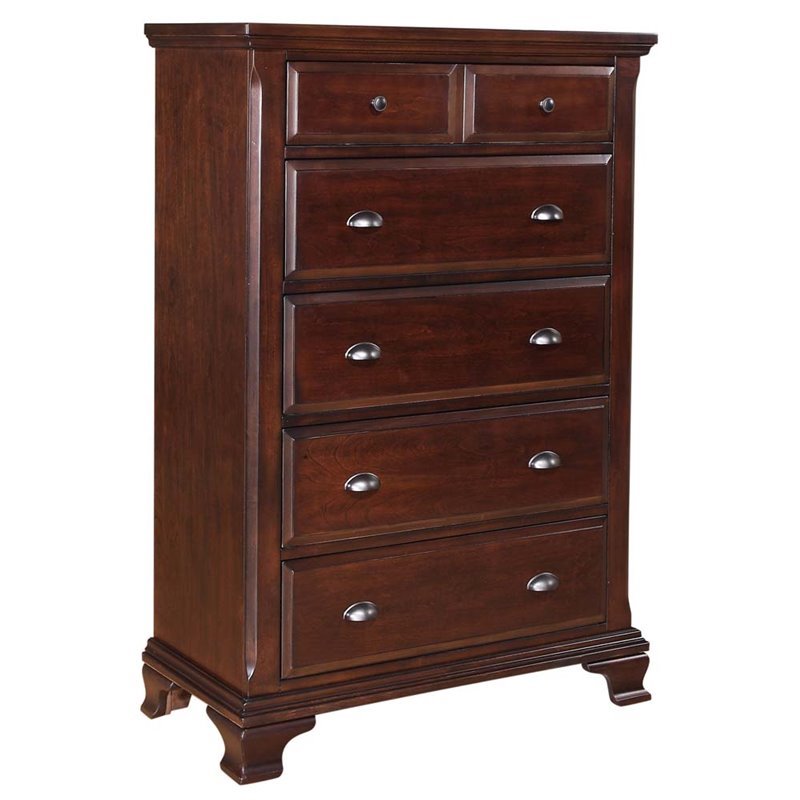 Picket House Furnishings Brinley 5 Drawer Chest in Cherry