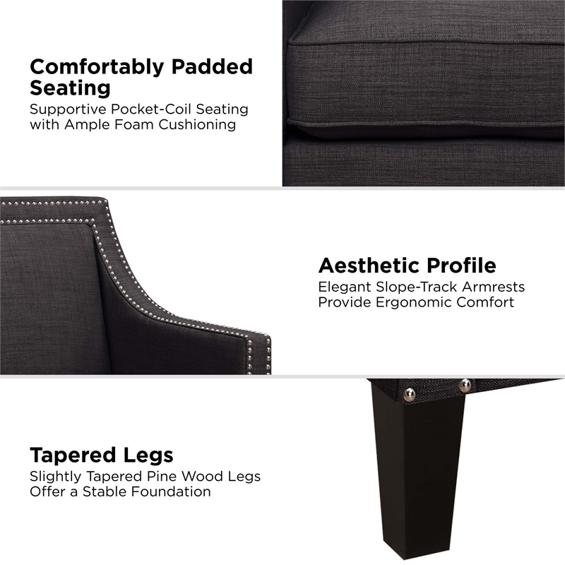 Picket House Furnishings Erica Chair in Charcoal Gray